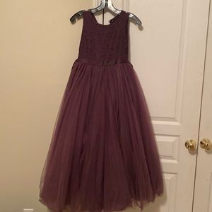 David’s Bridal Deep Purple Girls Gown